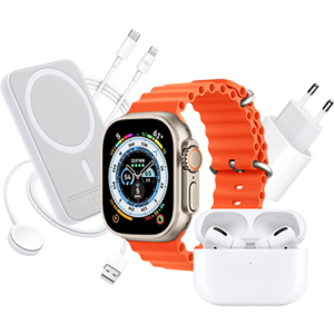 پک یونیک کامبینیشن  X8  (با شارژر بی سیم، شارژ، Airpods Pro، باتری خارجی)