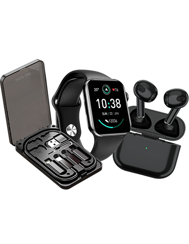 پک 3 در 1 گرین لاین مدل Ultimate Combo دارای ساعت و هندزفری بلوتوثی و باکس چندکاره