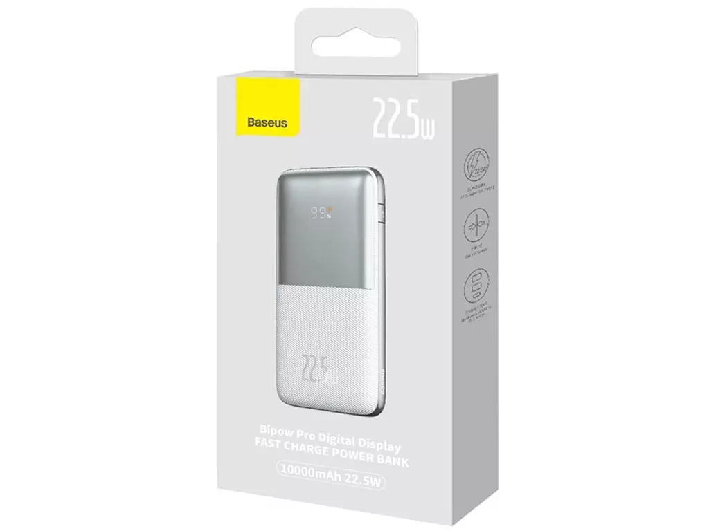 پاوربانک باسئوس مدل Bipow Pro PPBD با ظرفیت 10000 میلی آمپر توان 22.5 وات