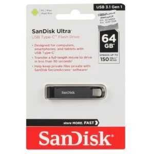 فلش SanDisk Ultra USB Type-C USB3.1 Gen1 Flash Memory-64GB