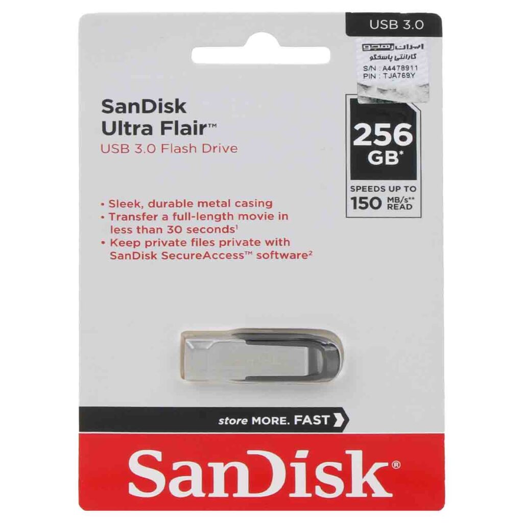 فلش SanDisk Ultra Flair USB3.0 Flash Memory-256B