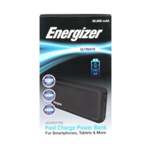 پاوربانک (PD و فست شارژ) انرجایزر 30000 میلی آمپر 22.5W مدل UE30057PQ-BK