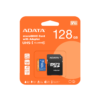 کارت حافظه 128 گیگابایت ای دیتا مدل ADATA MICRO SDXC UHS-I V۱۰ R۱۰۰W۲۵+ADP ۱۲۸G
