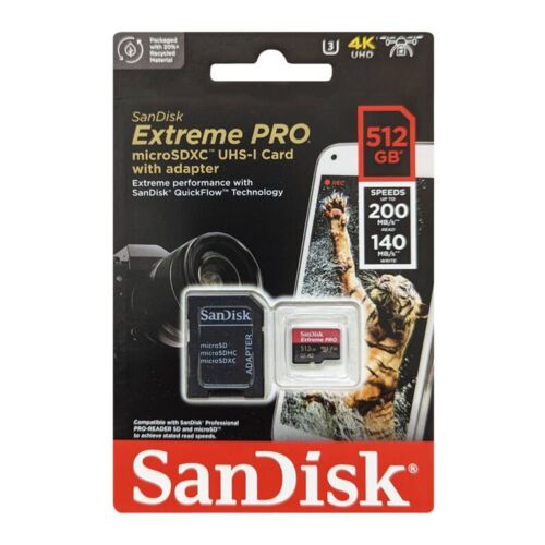 کارت حافظه MicroSDXC سن دیسک مدل Extreme Pro 4k استاندارد UHS-I U3 -A2 ظرفیت 512 گیگابایت